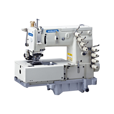 Machine van de de Kettingssteek van WD 1508P de Dubbele met Horizontale Looper-het Wiel Naaimachines van Juk van het Bewegingsmechanisme Industriële Gouden